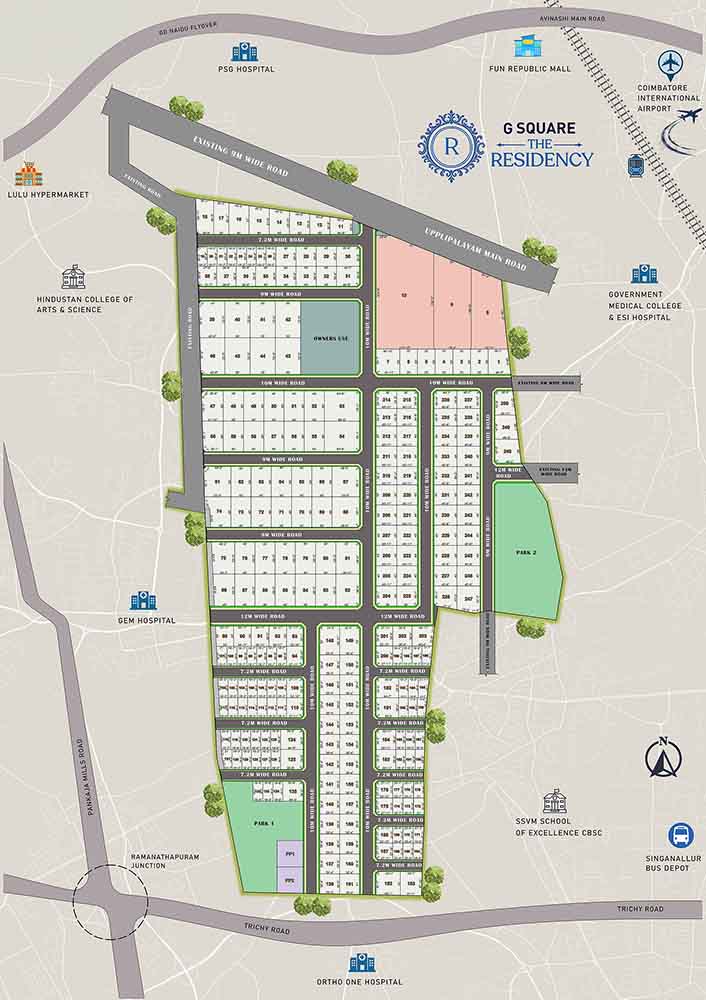 G Square The Residency site plan